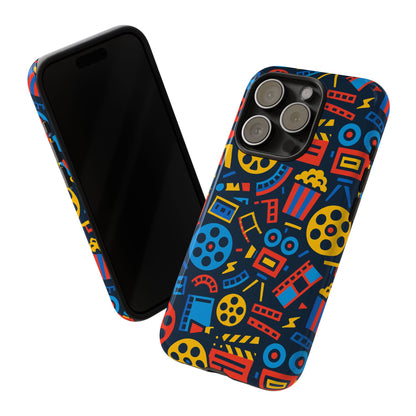 Vibrant 3D Film Reel Protective Phone Case for Unique Style and Robust Protection Compatible with iPhone 13, 14, 15 & 16 – all models including Pro, Pro Max & Plus