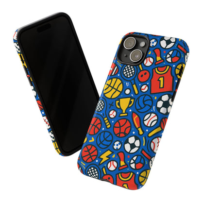 Vibrant Sports-Themed Protective Phone Case with 3D Design for Unique Style – Compatible with iPhone 13, 14, 15 & 16 – All Models Including Pro, Pro Max & Plus