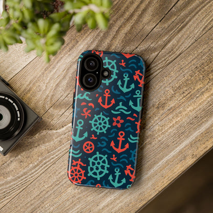 Vibrant Nautical Multicolour 3D Wrap Protective Phone Case with Retro Design for Men and Women Stylish Accessory Compatible with iPhone 13, 14, 15 & 16 – All Models Including Pro, Pro Max & Plus