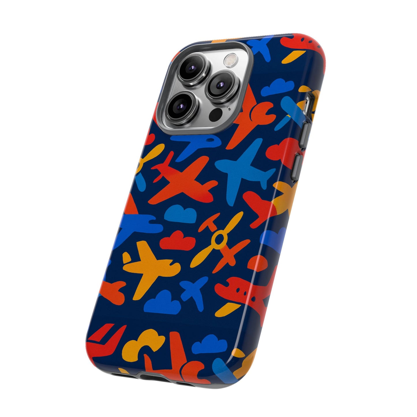 vibrant 3d wrap protective phone case with colourful aviation design for stylish protection compatible with iphone 13, 14, 15 & 16 – all models including pro, pro max & plus