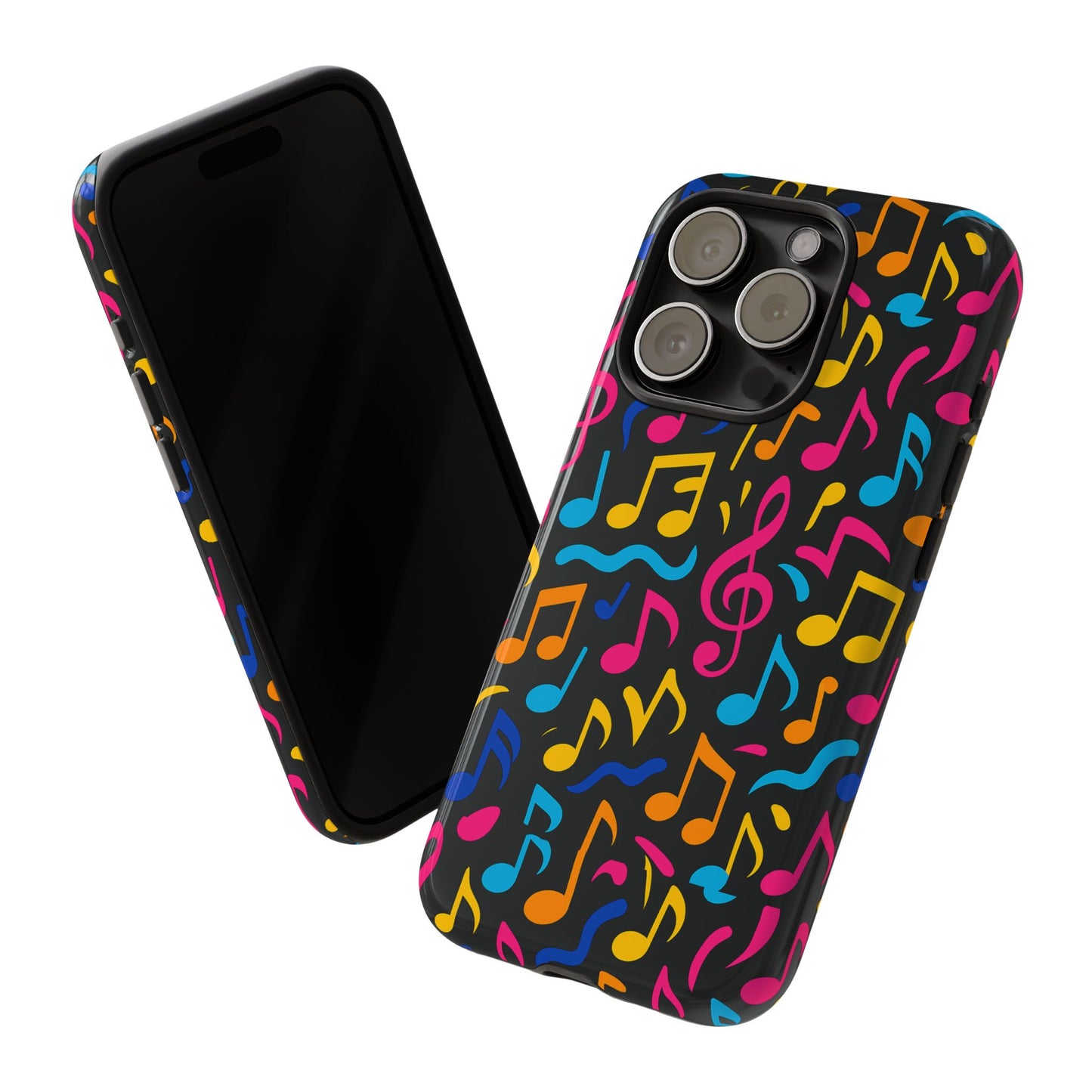 vibrant music themed phone case with colourful 3d design – stylish protection for music lovers – compatible with iphone 13, 14, 15 & 16 – all models including pro, pro max & plus