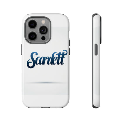 Vibrant 3D Wrap Protective Phone Case with Blue Script Design – Unique Fashion Accessory – Compatible with iPhone 13, 14, 15 & 16 – all models including Pro, Pro Max & Plus
