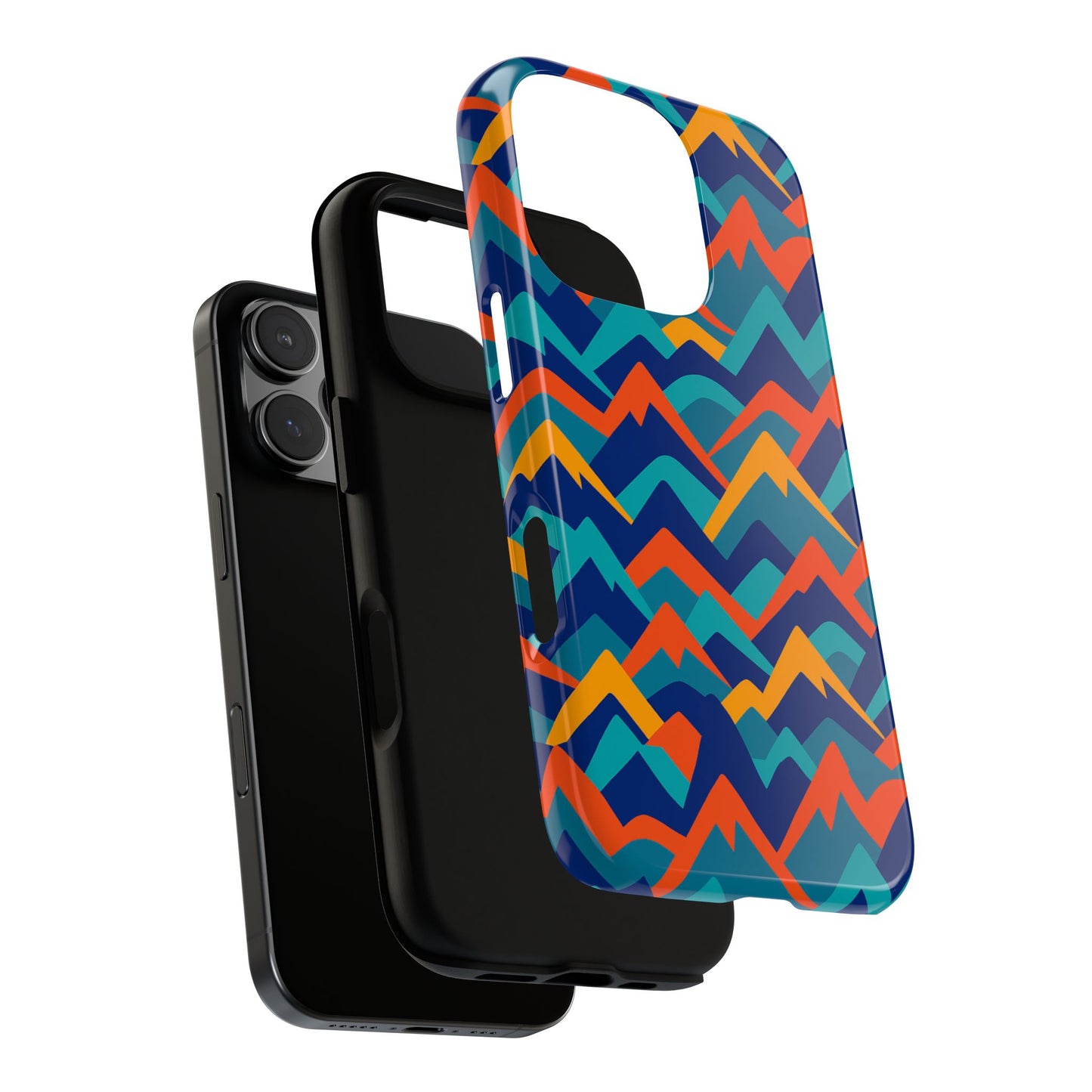 vibrant 3d mountain design protective phone case – stylish and durable cover compatible with iphone 13, 14, 15 & 16 – all models including pro, pro max & plus
