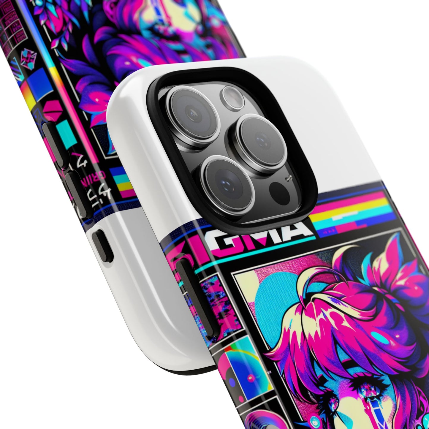 sigma grindset 3d wrap protective phone case for anime lovers, durable shock absorption, uv protected, stylish accessory for unique self-expression