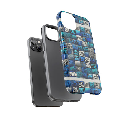 Vibrant 3D Graphic Protective Phone Case with Blue Design – Playful Accessory for Stylish Protection Compatible with iPhone 13, 14, 15 & 16 – all models including Pro, Pro Max & Plus
