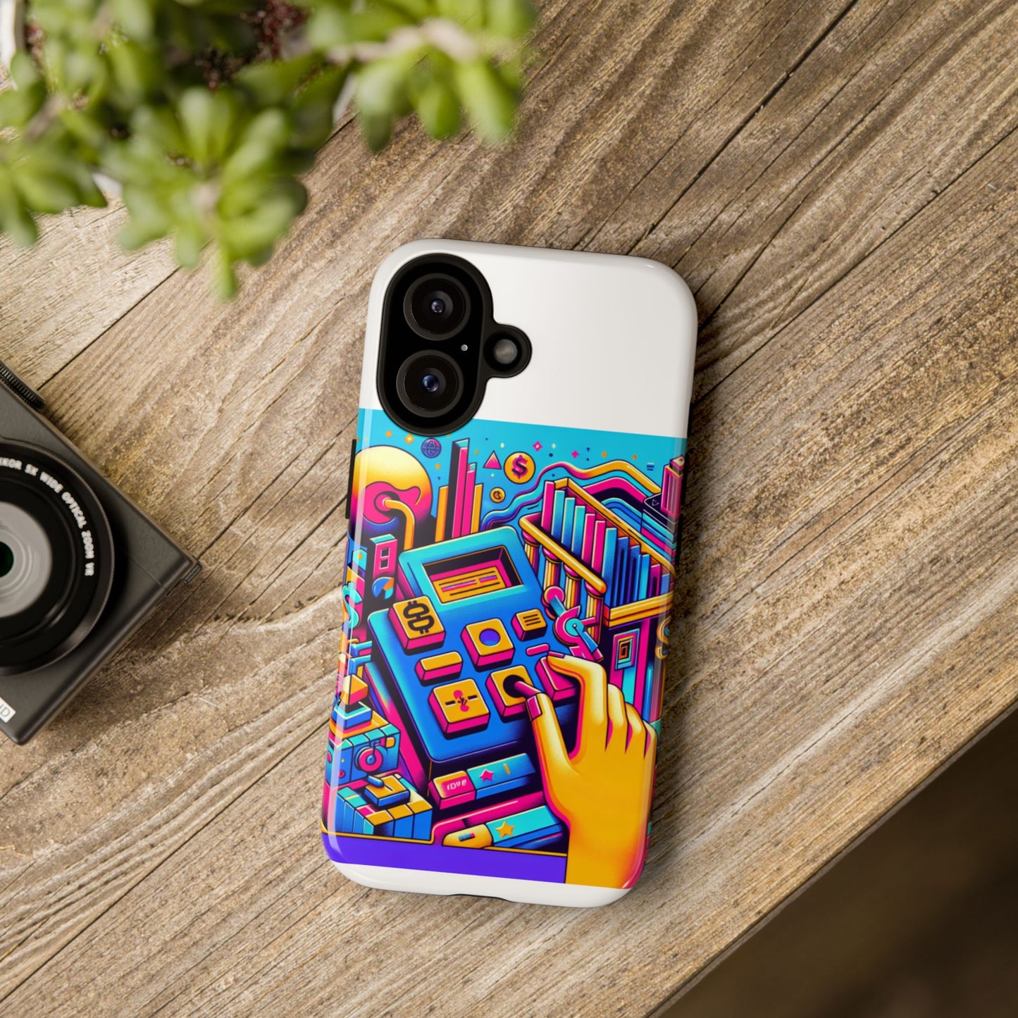 fantum finance dept protective phone case, 3d wrap design, durable silicone liner, uv protected, ideal gift for tech enthusiasts and anime lovers