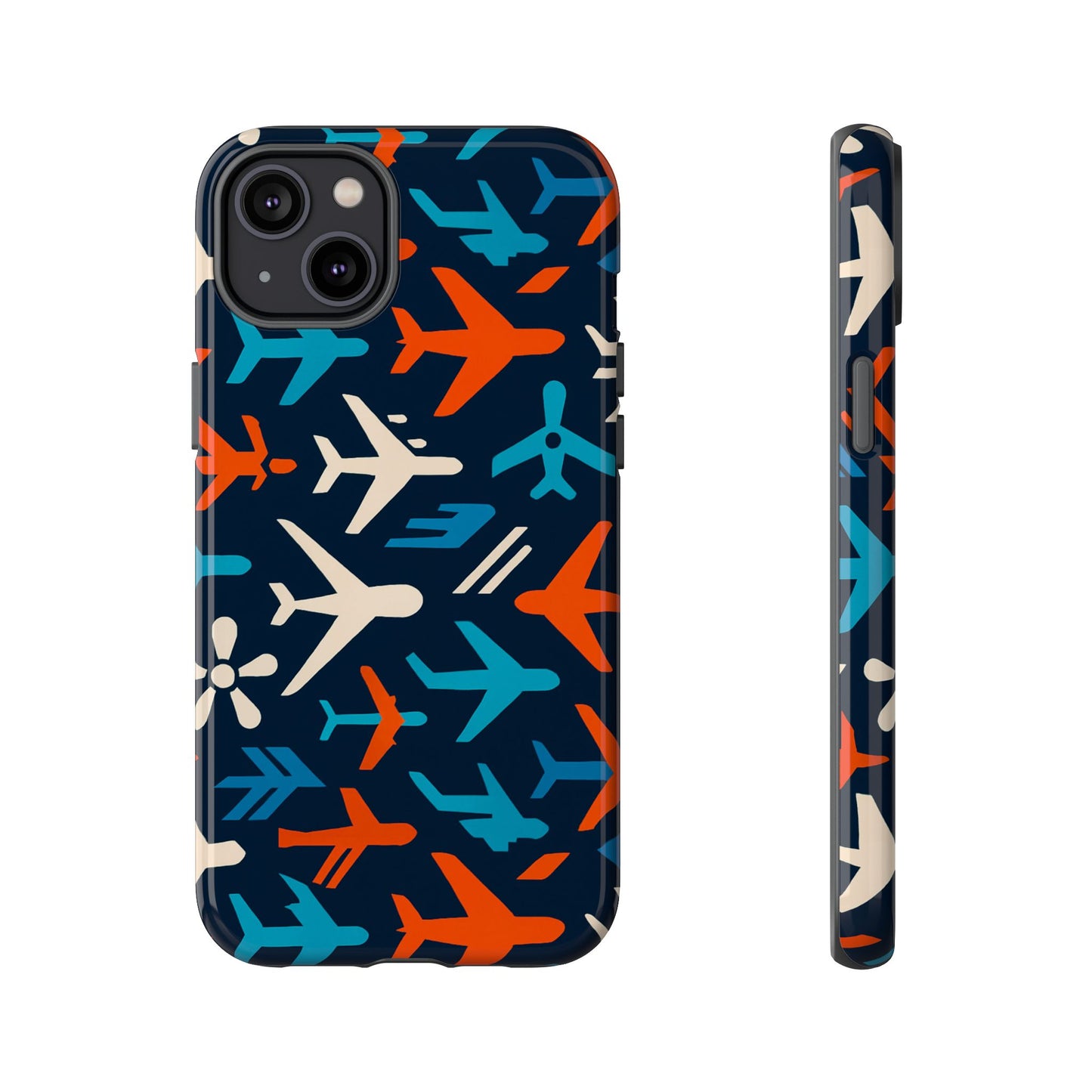 vibrant aviation themed protective phone case with 3d wrap design – unique style and durable protection – compatible with iphone 13, 14, 15 & 16 – all models including pro, pro max & plus