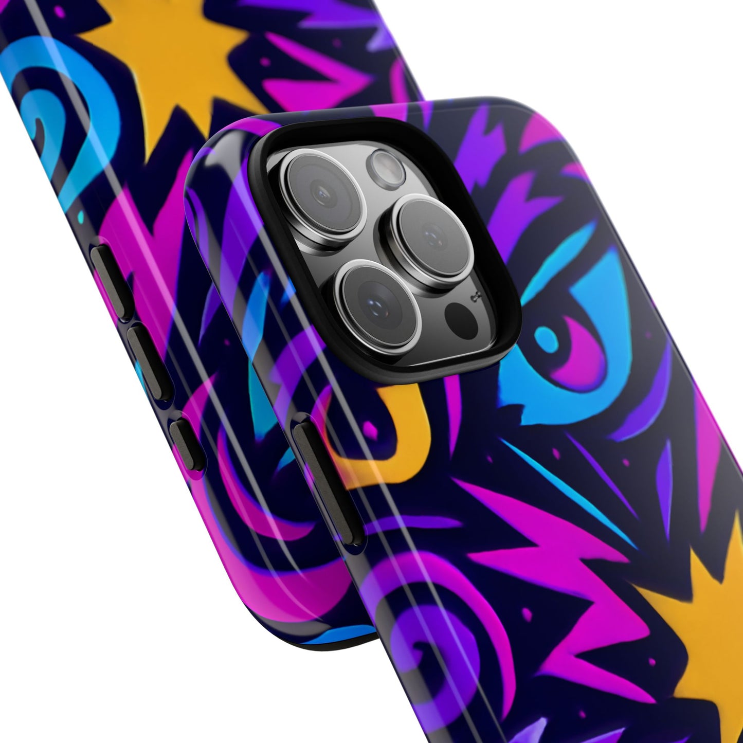vibrant multicolour 3d wrap phone case for stylish protection and unique expression – compatible with iphone 13, 14, 15 & 16 – all models including pro, pro max & plus