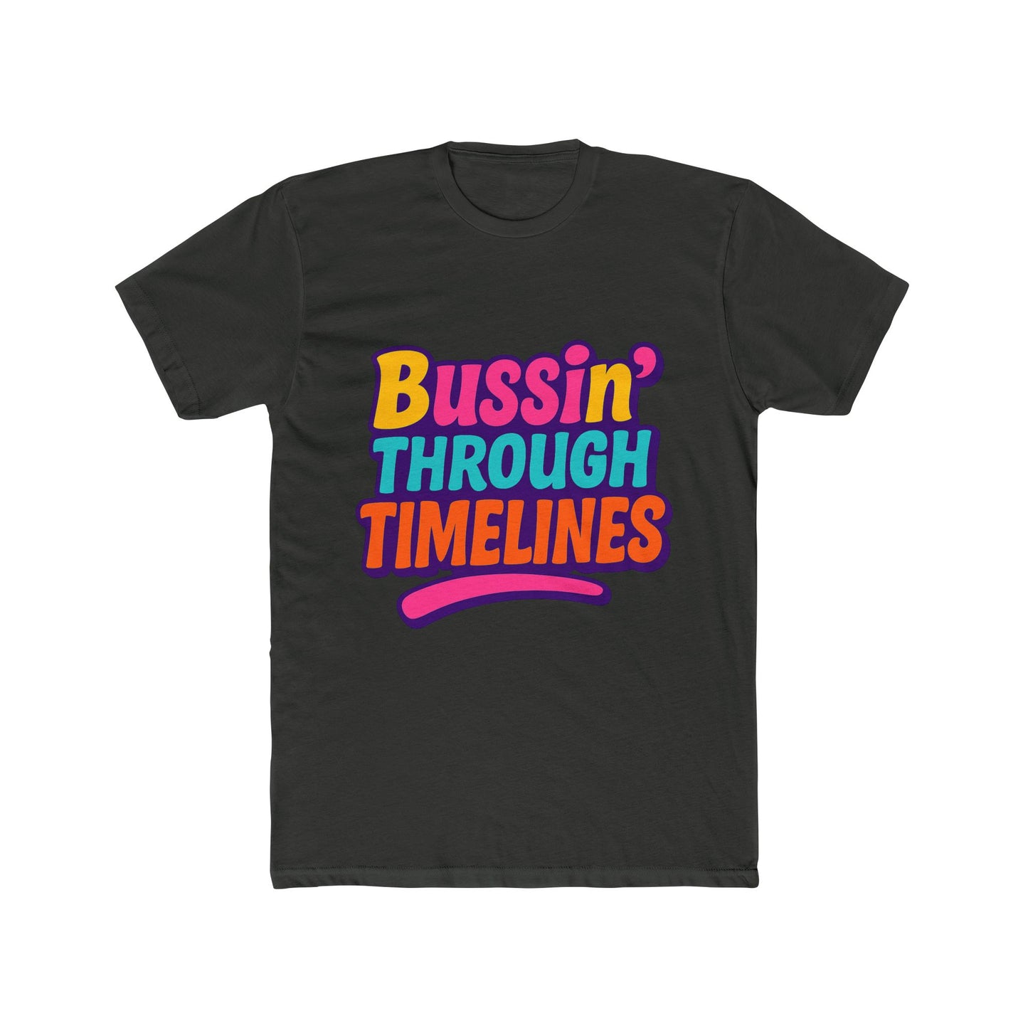bussin' through timelines unisex t-shirt - multicolor graphic tee for casual and trendy wear
