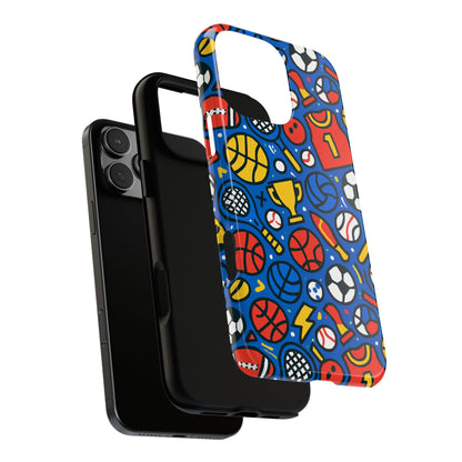Vibrant Sports-Themed Protective Phone Case with 3D Design for Unique Style – Compatible with iPhone 13, 14, 15 & 16 – All Models Including Pro, Pro Max & Plus
