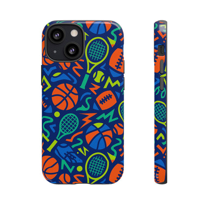 Vibrant 3D Sports Pattern Protective Phone Case for Unisex – Colourful Accessory for Stylish Protection Compatible with iPhone 13, 14, 15 & 16 – All Models Including Pro, Pro Max & Plus