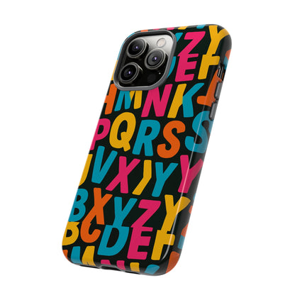 Multicolour 3D Alphabet Wrap Protective Phone Case for Unique Style and Vibrant Protection Compatible with iPhone 13, 14, 15 & 16 – all models including Pro, Pro Max & Plus