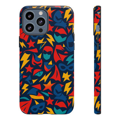 Vibrant Superhero Protective Phone Case with 3D Wrap Design – Stylish Unisex Protection for Smartphones Compatible with iPhone 13, 14, 15 & 16 – All Models Including Pro, Pro Max & Plus