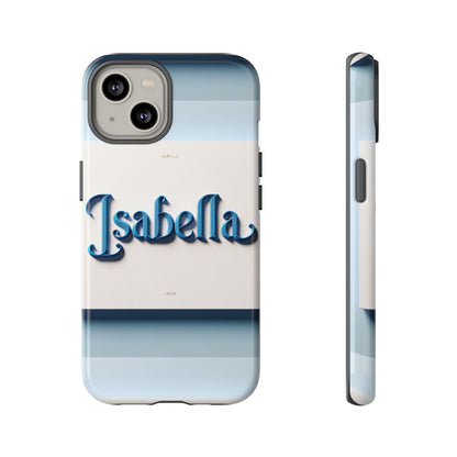 Name Isabella Blue Phone Case with 3D Wrap and Vibrant Anime Inspired Design for Stylish Protection and Personalised Smartphone Accessory
