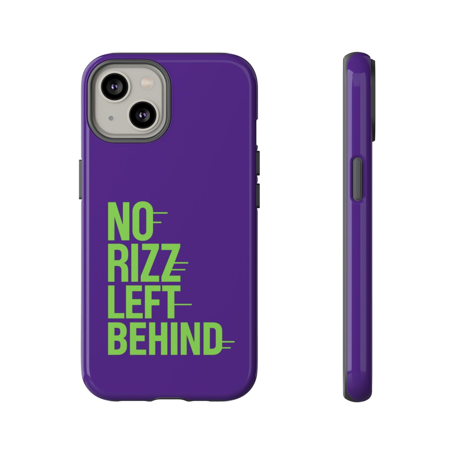 tough phone case - no rizz left behind - durable, stylish protection for active lifestyles - impact-resistant, dual layer, shock-absorbing tpu - perfect gift for tech lovers