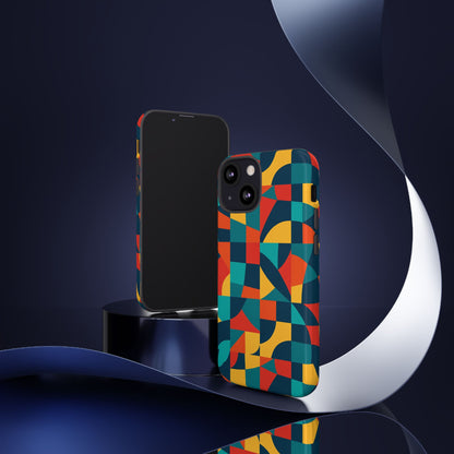 Vibrant Multicolour Geometric 3D Wrap Phone Case for Stylish Protection and Unique Expression Compatible with iPhone 13, 14, 15 & 16 – all models including Pro, Pro Max & Plus