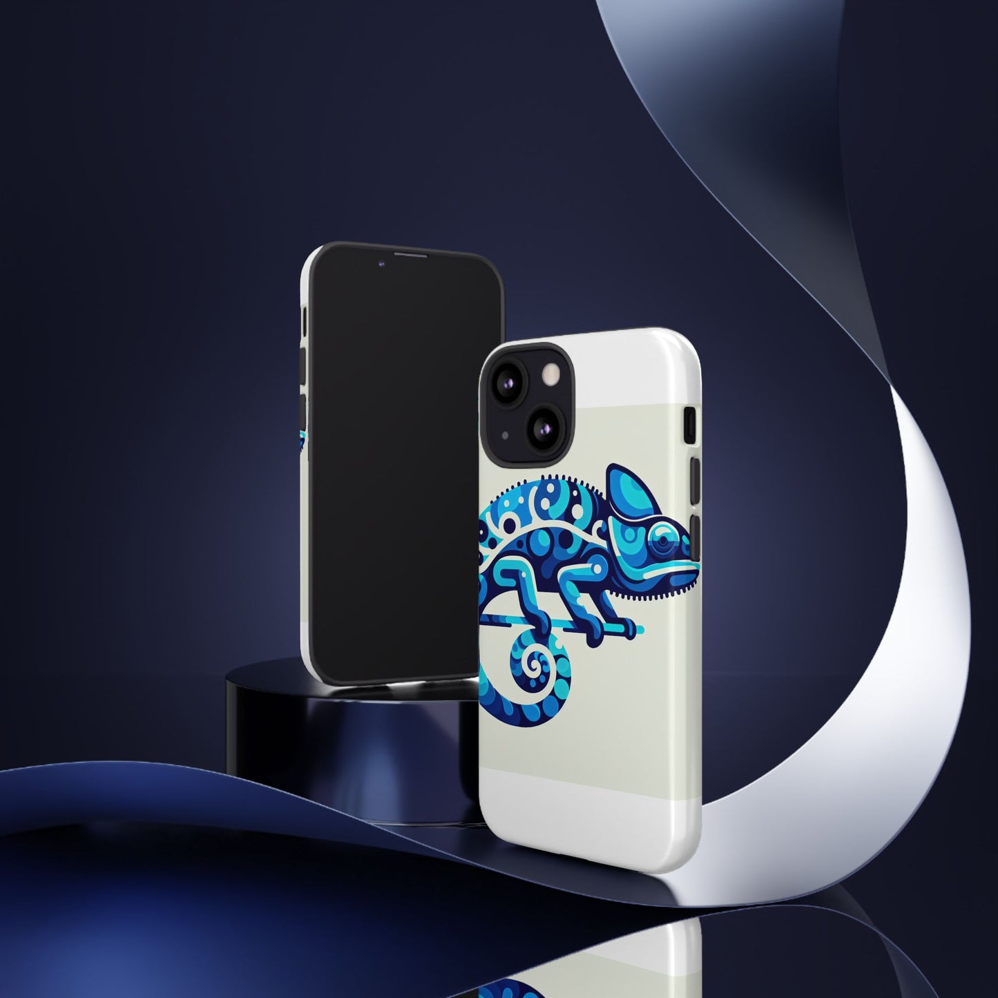 vibrant 3d chameleon phone case for stylish protection with unique blue animal design compatible with iphone 13, 14, 15 & 16 – all models including pro, pro max & plus