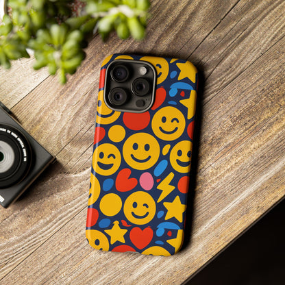 Multicolour 3D Emoji Phone Case for Stylish Protection – Fun and Playful Design for Kids and Young Adults Compatible with iPhone 13, 14, 15 & 16 – all models including Pro, Pro Max & Plus