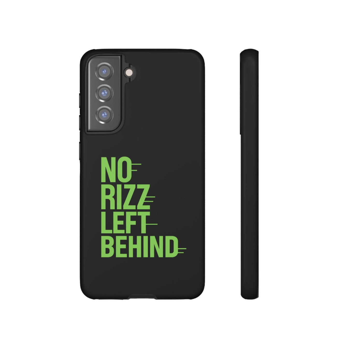 tough phone case - no rizz left behind, durable protection, shock absorbent, stylish design, perfect gift for adults, supports wireless charging, uv protected, lightweight accessory