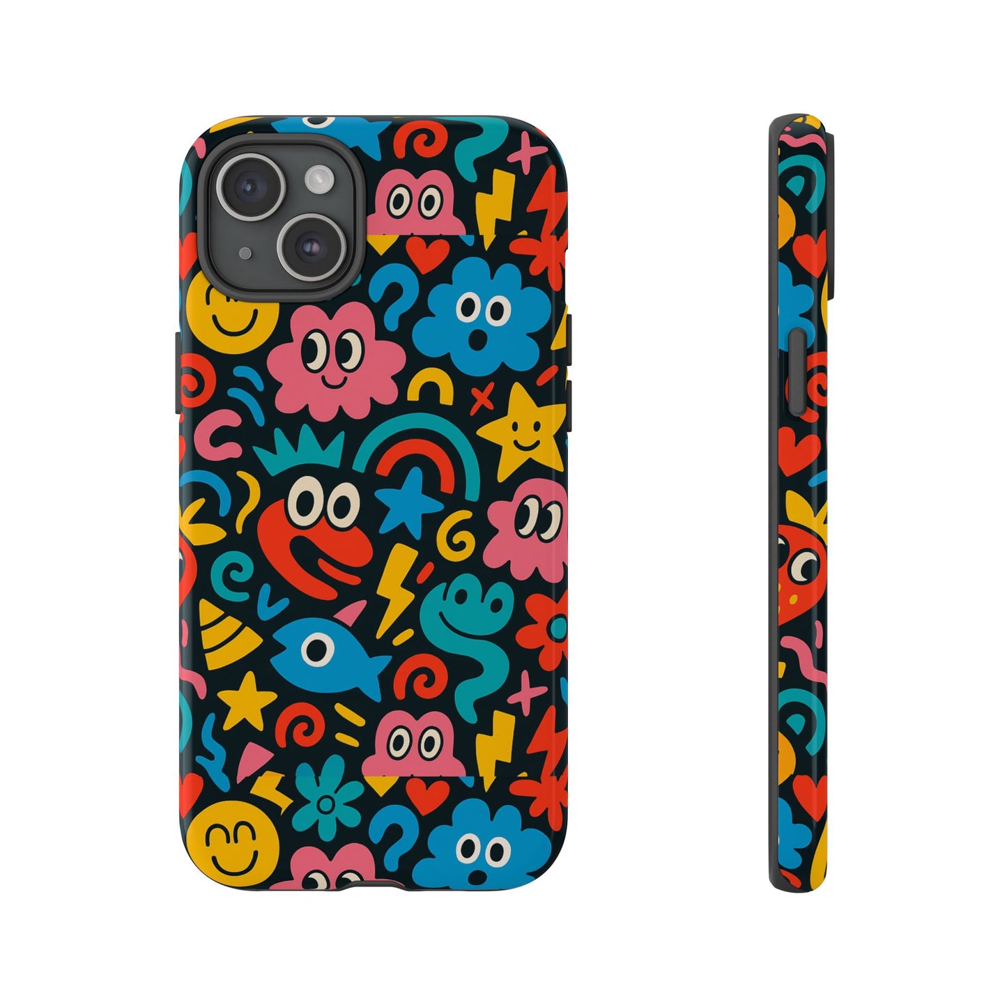 vibrant cartoon protective phone case with 3d wrap design for creative expression – compatible with iphone 13, 14, 15 & 16 – all models including pro, pro max & plus
