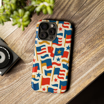 Multicolour Flag Print Protective Phone Case – Stylish Durable Design for Unique Self-Expression Compatible with iPhone 13, 14, 15 & 16 – all models including Pro, Pro Max & Plus