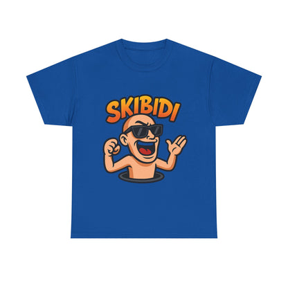 SKIBIDI Unisex Heavy Cotton Tee – Fun Graphic T-Shirt for Casual Wear, Stylish and Comfortable Tee for Everyday Outfits, Perfect Gift for Friends and Family.