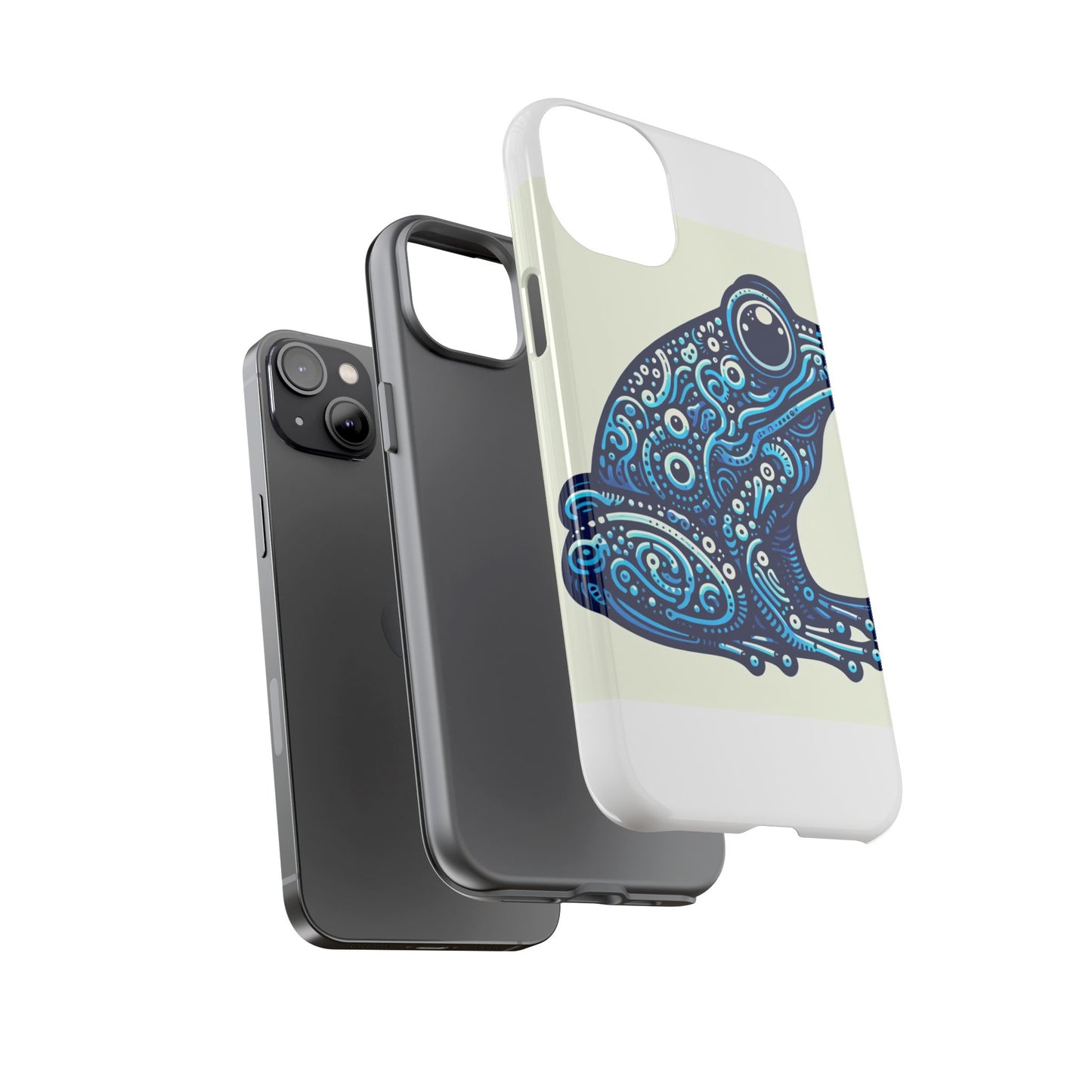 vibrant 3d blue frog design protective phone case for trendsetters – stylish protection compatible with iphone 13, 14, 15 & 16 – all models including pro, pro max & plus