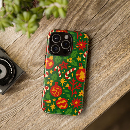 Vibrant Christmas Themed 3D Wrap Phone Case for Smartphones - Fun Holiday Accessory for Self-Expression Compatible with iPhone 13, 14, 15 & 16 – all models including Pro, Pro Max & Plus