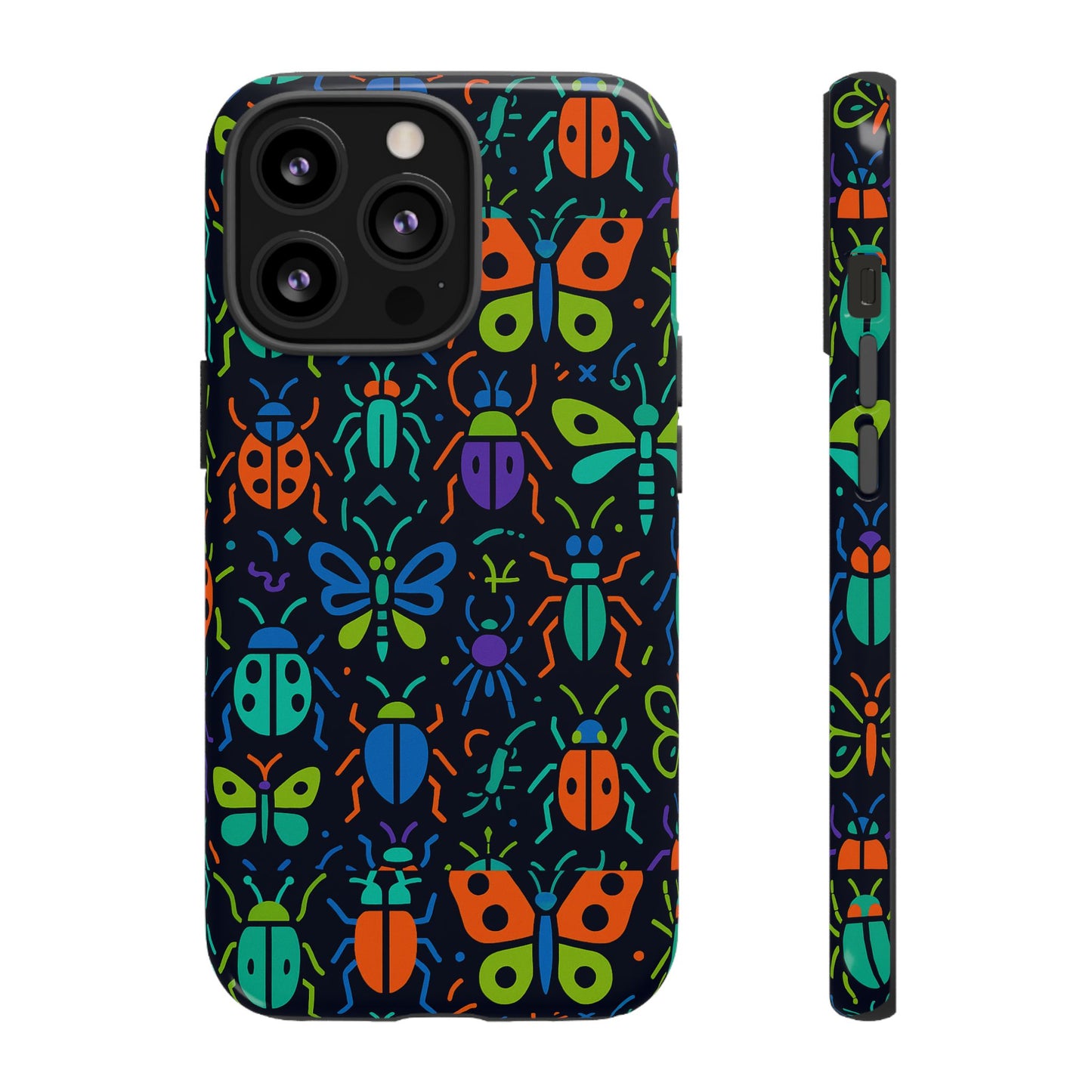 vibrant 3d insect phone case colourful stylish protective cover unique design for men and women compatible with iphone 13, 14, 15 & 16 – all models including pro, pro max & plus