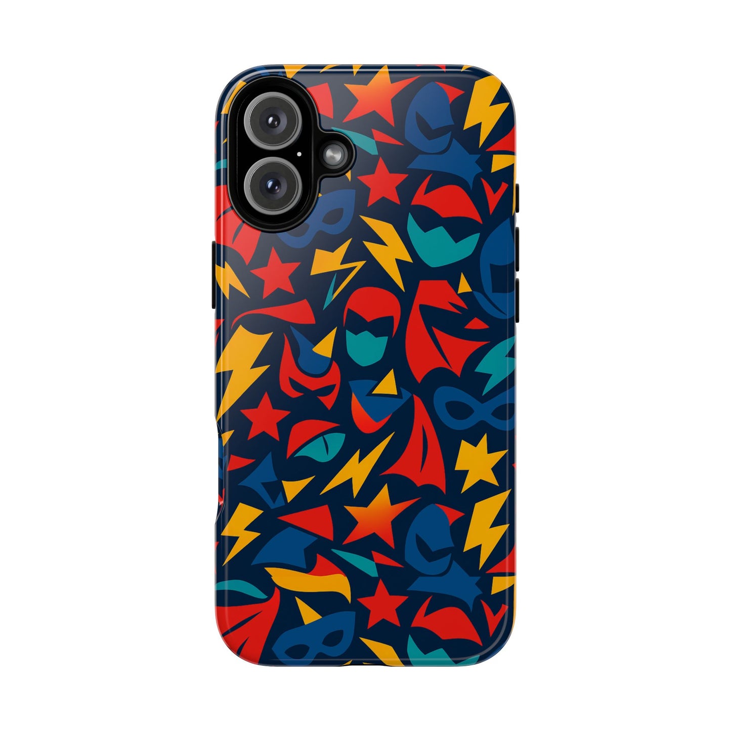 vibrant superhero protective phone case with 3d wrap design – stylish unisex protection for smartphones compatible with iphone 13, 14, 15 & 16 – all models including pro, pro max & plus