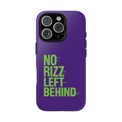 Tough Phone Case - No Rizz Left Behind - Durable, Stylish Protection for Active Lifestyles - Impact-Resistant, Dual Layer, Shock-Absorbing TPU - Perfect Gift for Tech Lovers