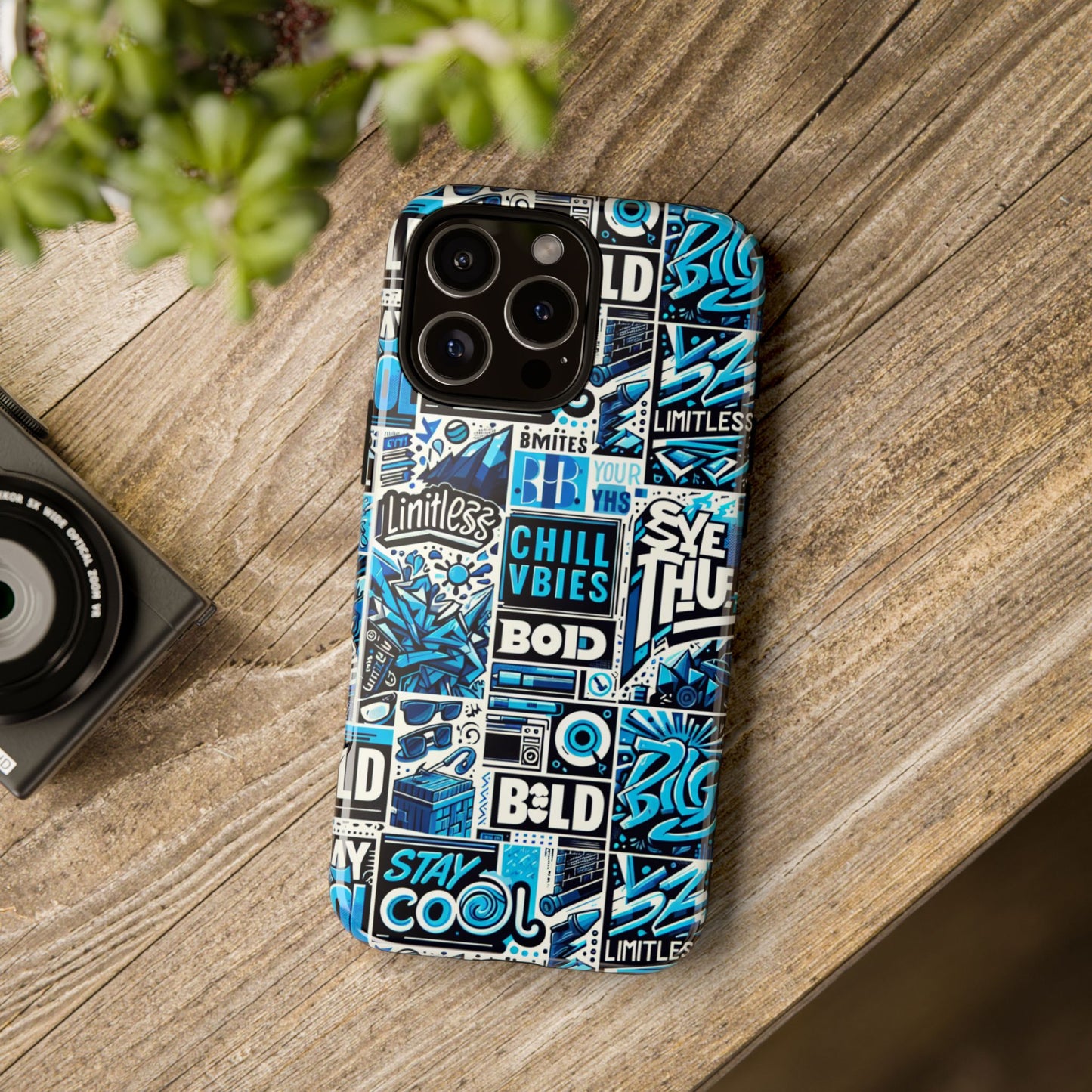 blue pattern image 9 phone case for smartphone protection with 3d wrap design and shock absorption in glossy or matte finish