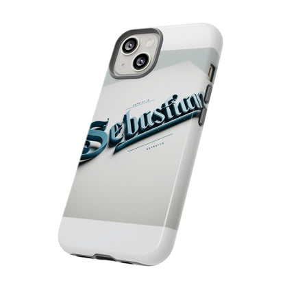 Vibrant 3D Wrap Protective Phone Case in Retro Blue Typography Stylish Accessory for Self-Expression Compatible with iPhone 13, 14, 15 & 16 – all models including Pro, Pro Max & Plus
