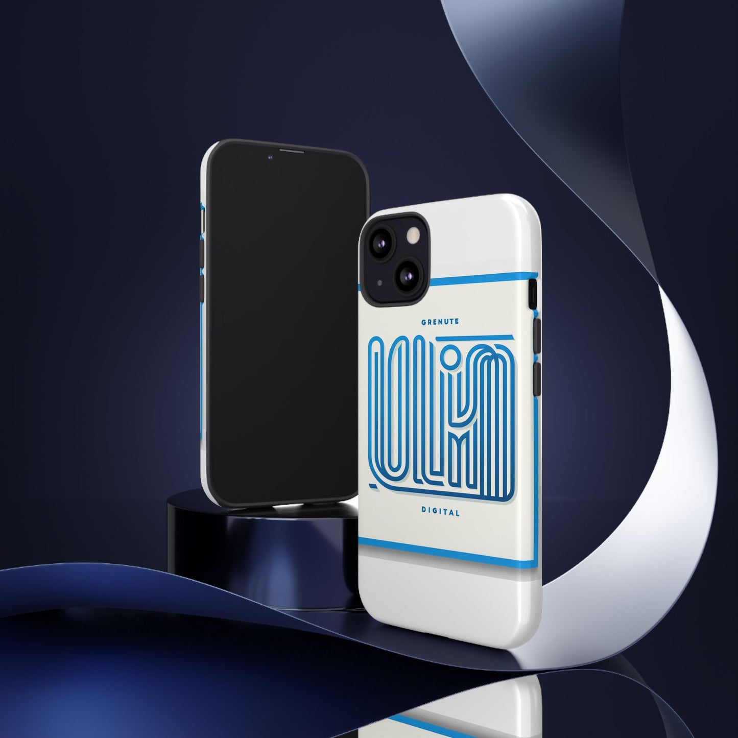 vibrant 3d wrap phone case in blue alphabet design for stylish protection compatible with iphone 13, 14, 15 & 16 – all models including pro, pro max & plus