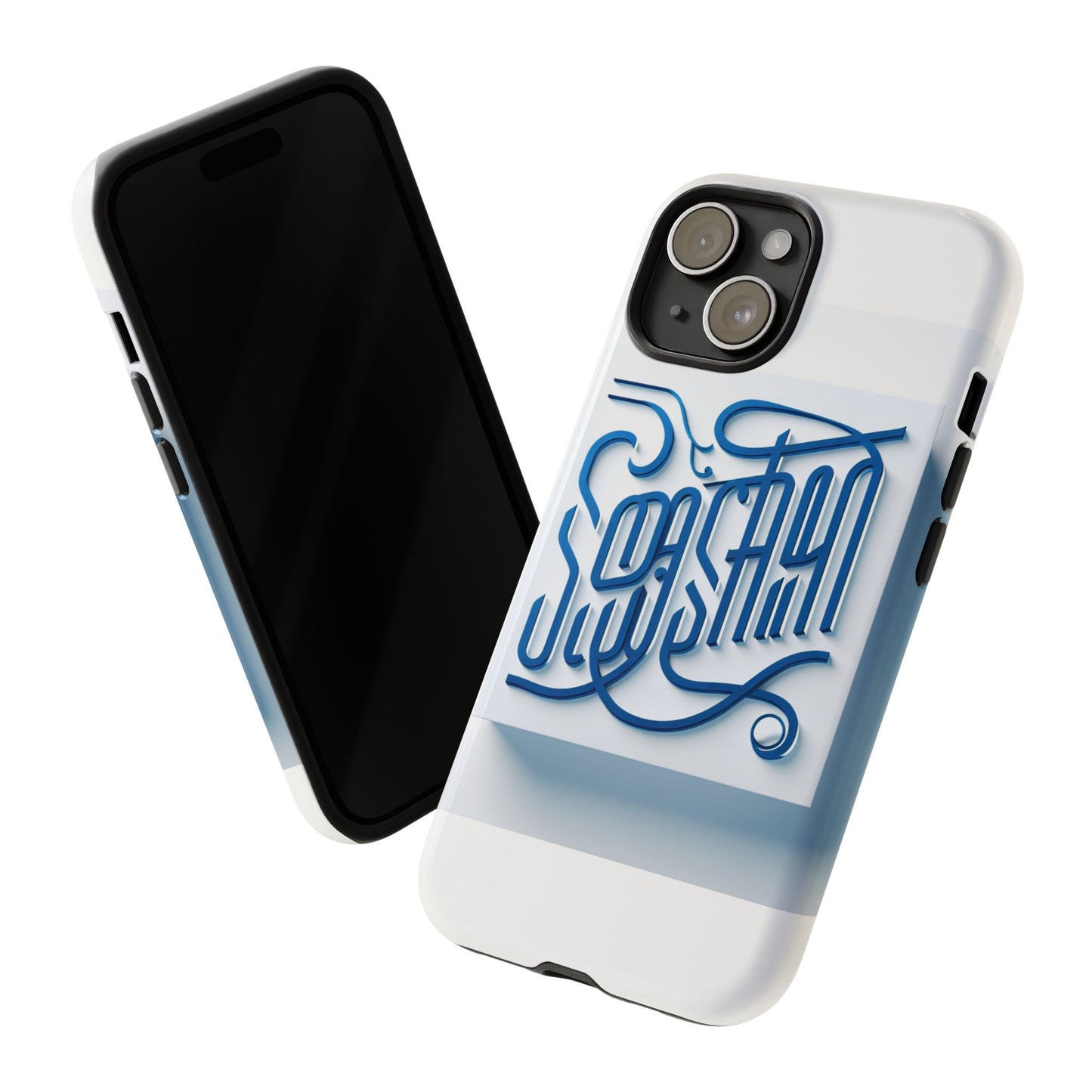 vibrant blue 3d alphabet phone case for stylish protection and unique expression compatible with iphone 13, 14, 15 & 16 – all models including pro, pro max & plus
