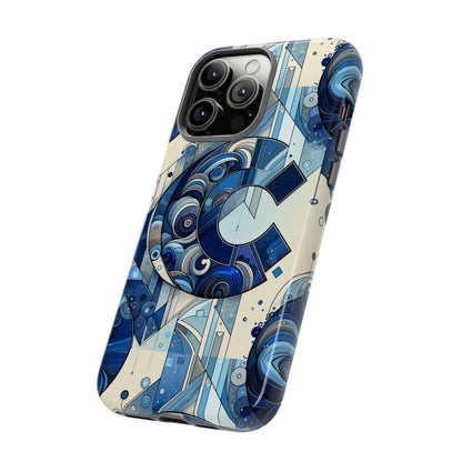 Blue Alphabet C Phone Case for Smartphone Protection with 3D Wrap Design, Shock Absorption, UV Protection, Durable Silicone Material, Suitable for Tech Enthusiasts and Individuality Seekers