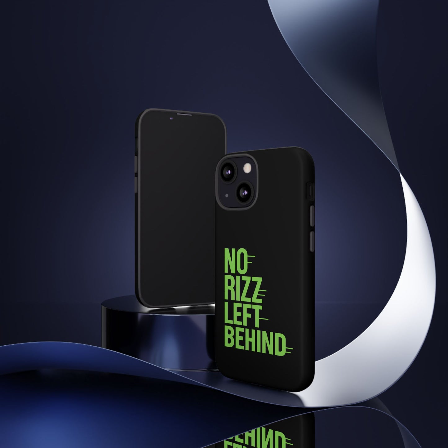 tough phone case - no rizz left behind, durable protection, shock absorbent, stylish design, perfect gift for adults, supports wireless charging, uv protected, lightweight accessory