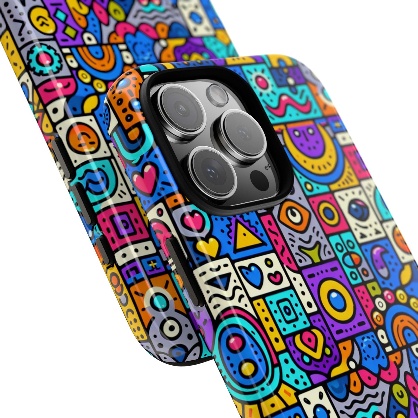 pattern image 8 vibrant anime comic style phone case for smartphones compatible with iphone 13, 14, 15 & 16 – all models including pro, pro max & plus