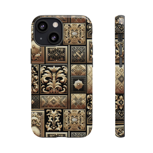 Pattern Image 4 Vibrant 3D Phone Case for Anime and Comic Fans with Baroque Gold Ornate Design Compatible with iPhone 13, 14, 15 & 16 – all models including Pro, Pro Max & Plus