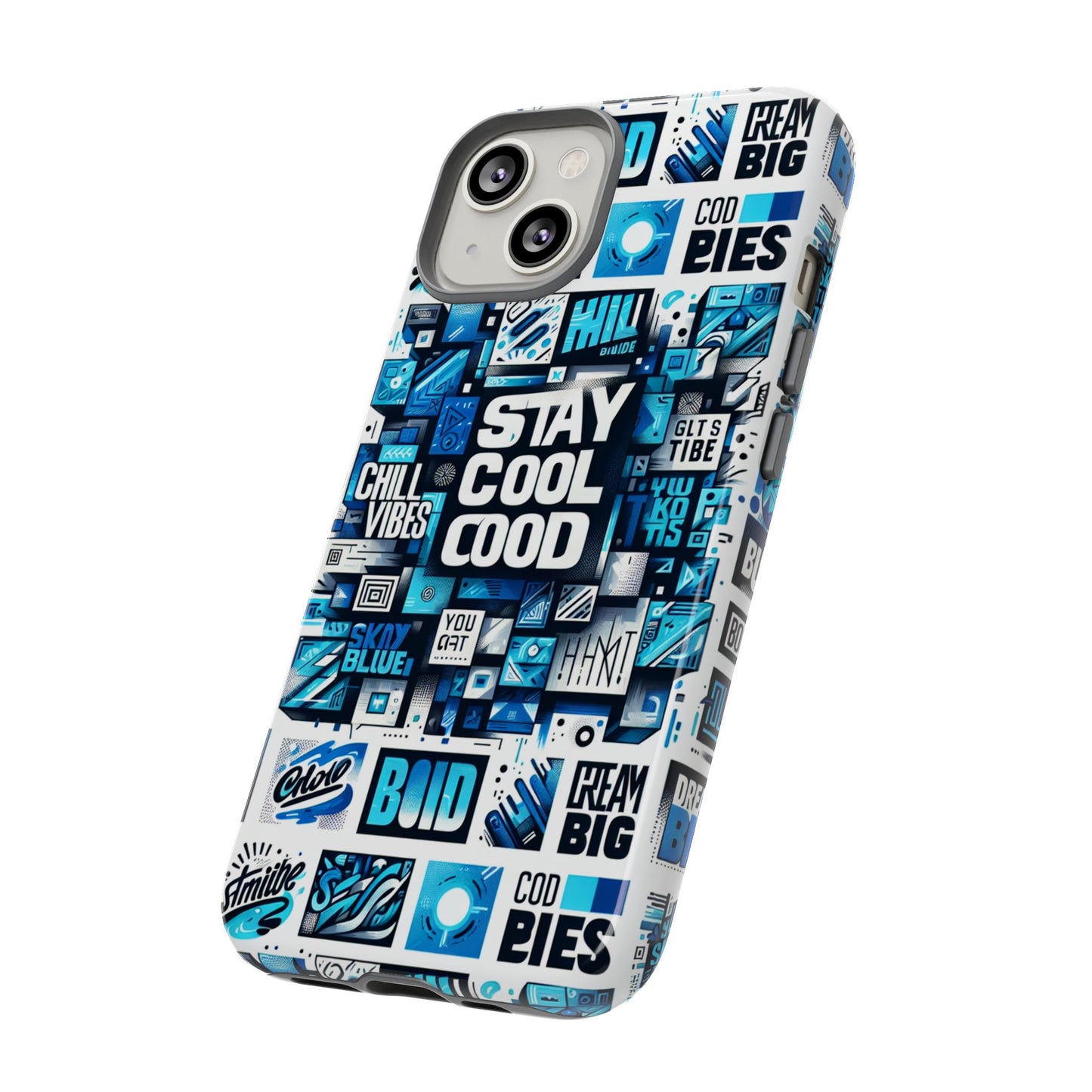 vibrant 3d wrap protective phone case with unique blue graphic design for trendy individuals – stylish protection compatible with iphone 13, 14, 15 & 16 – all models including pro, pro max & plus