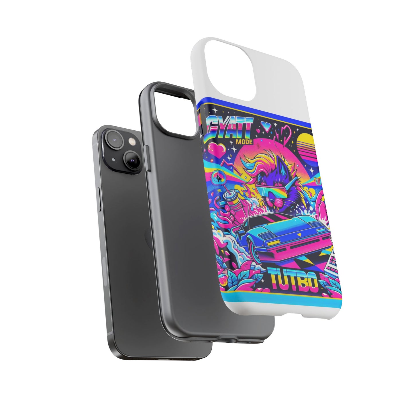 gyatt mode turbo 3d wrap protective phone case for anime fans, durable tpu silicone, uv protected, shock absorption, glossy or matte finish, unique gift idea