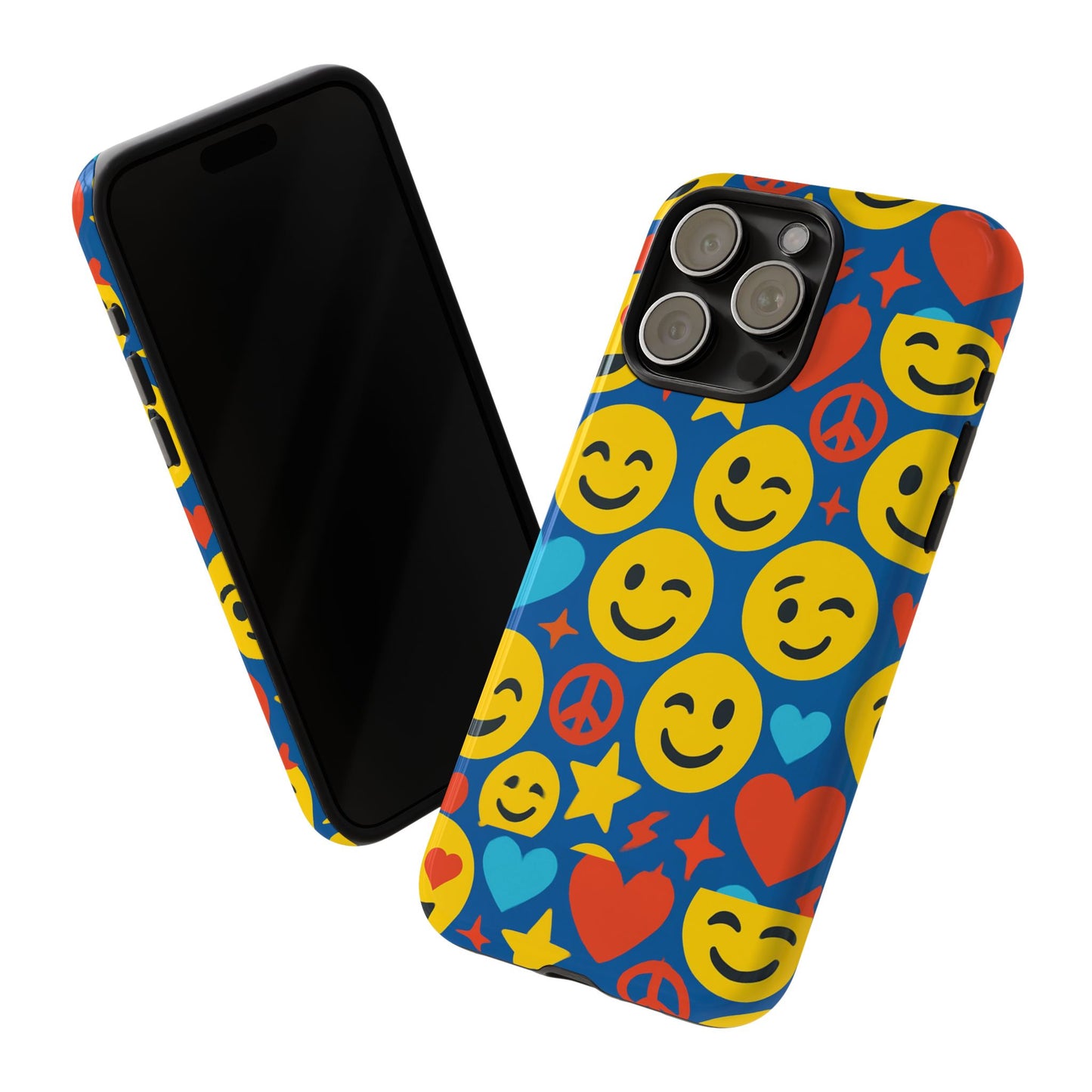 vibrant 3d emoji protective phone case for kids and adults – fun multicolour design for stylish protection compatible with iphone 13, 14, 15 & 16 – all models including pro, pro max & plus