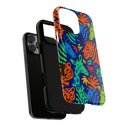 Vibrant Animal Print 3D Wrap Protective Phone Case Stylish Accessory for Men and Women Compatible with iPhone 13, 14, 15 & 16 – All Models Including Pro, Pro Max & Plus