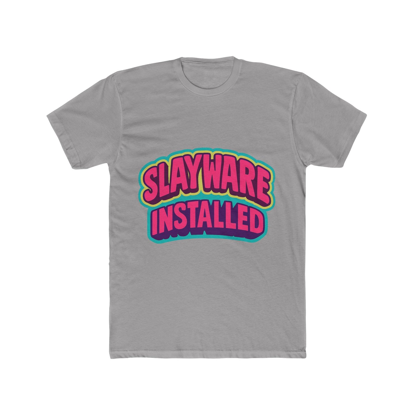 slayware installed unisex t-shirt – multicolor meme graphic tee – comfort and style for men & women