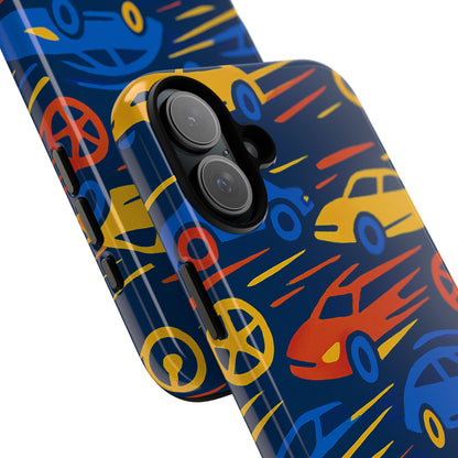 Vibrant 3D Car Design Protective Phone Case for Smartphones Stylish Accessory for Expressive Individuals Compatible with iPhone 13, 14, 15 & 16 – all models including Pro, Pro Max & Plus