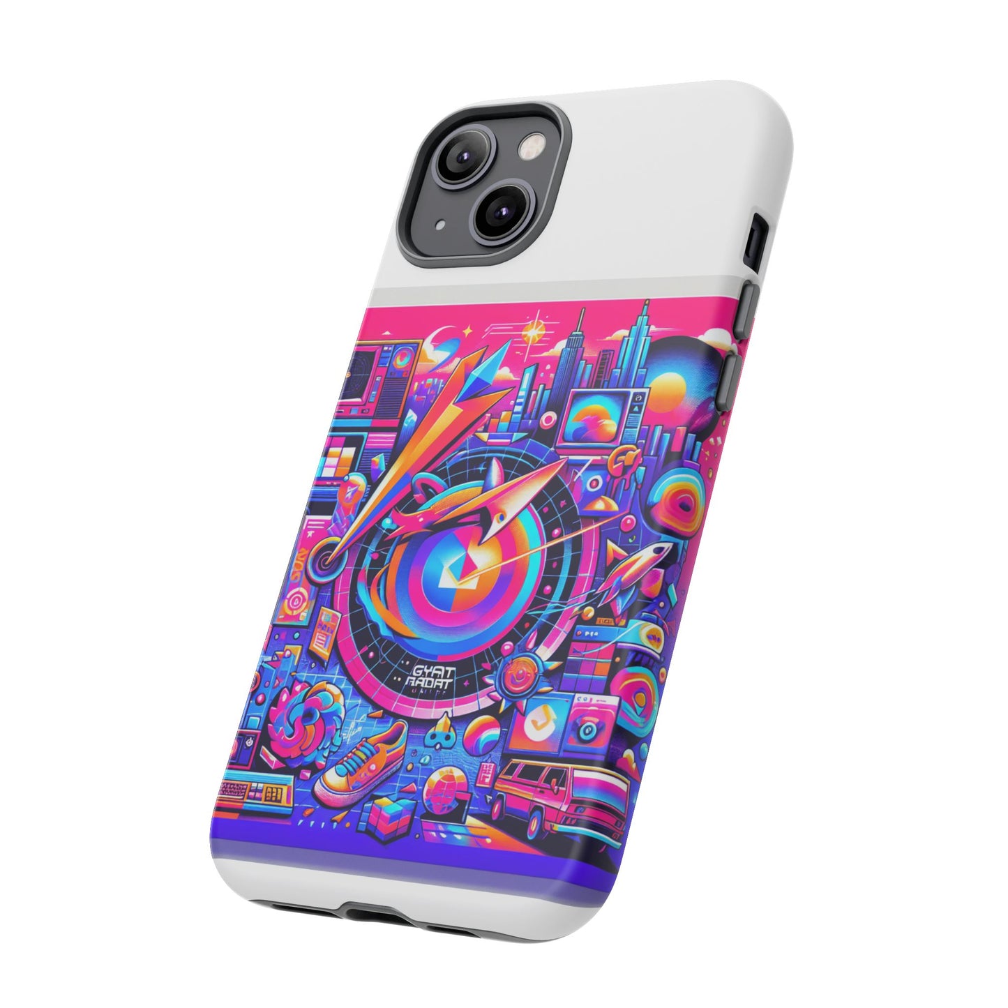 gyatt radar online 3d wrap protective phone case for smartphones, retro anime design, durable shock absorption, uv protected, glossy or matte finish