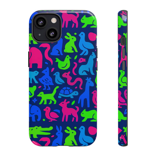 Vibrant Animal Print Phone Case with 3D Design for Stylish Protection Compatible with iPhone 13, 14, 15 & 16 – all models including Pro, Pro Max & Plus