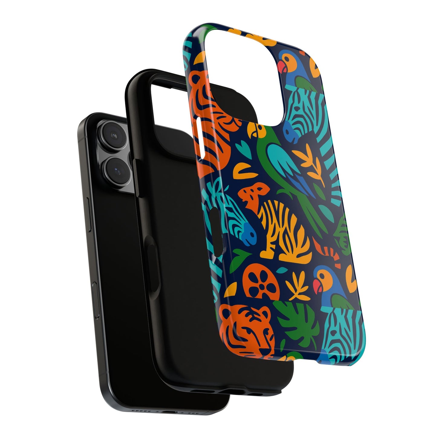 vibrant 3d animal print phone case for stylish protection – unique accessory for men and women compatible with iphone 13, 14, 15 & 16 – all models including pro, pro max & plus