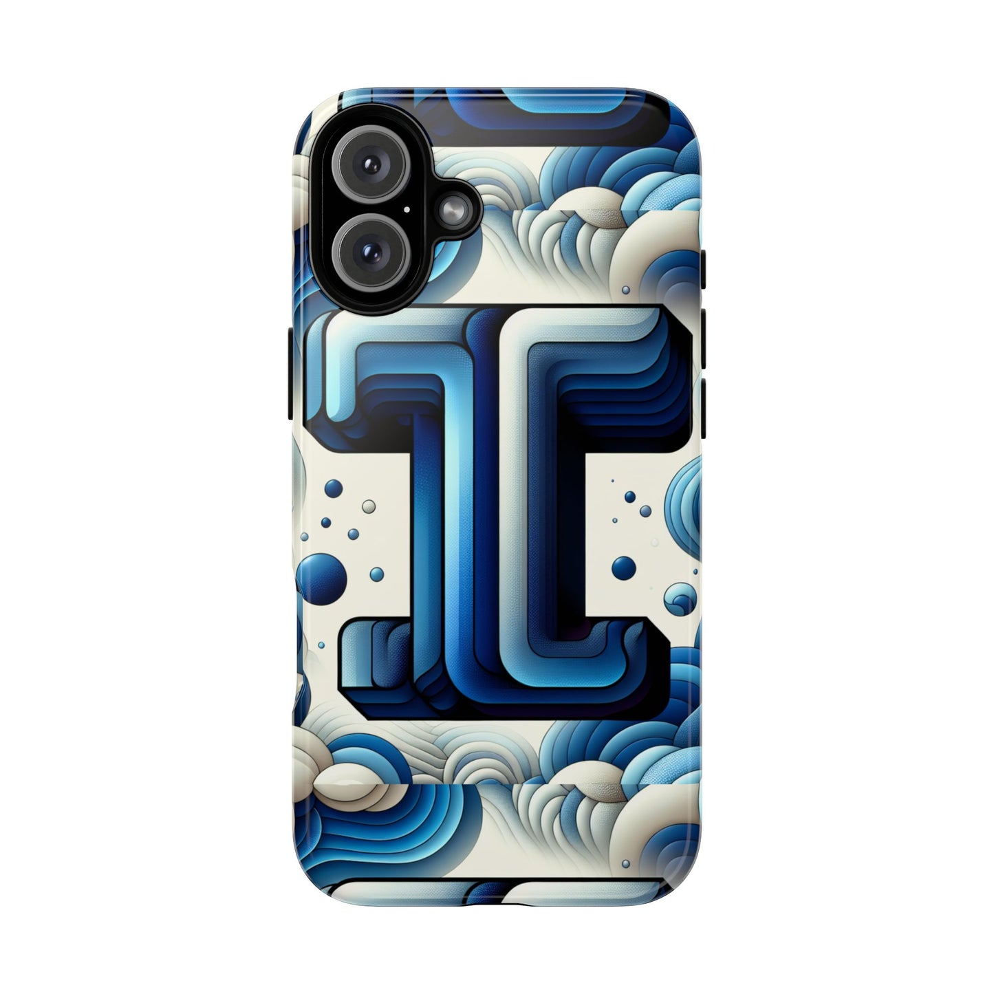 blue alphabet t phone case with 3d wrap design for kids and teens shockproof tpu cover with vivid colours and anime-inspired graphics
