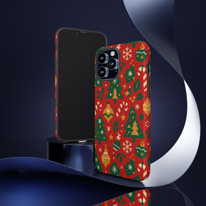 Multicolor 3D Wrap Protective Phone Case with Festive Holiday Design – Fun Retro Style for Smartphone Protection Compatible with iPhone 13, 14, 15 & 16 – all models including Pro, Pro Max & Plus